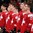 TORONTO, CANADA - DECEMBER 27: Switzerland players look on during the national anthem after a preliminary round win over the Czech Republic at the 2015 IIHF World Junior Championship. (Photo by Andre Ringuette/HHOF-IIHF Images)